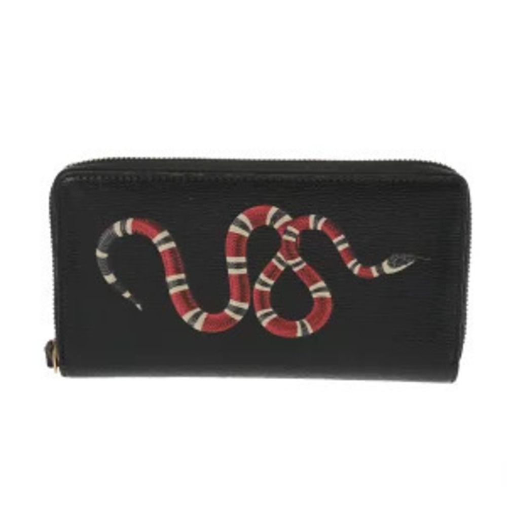 Gucci Zip Around Wallet Black Leather Long
